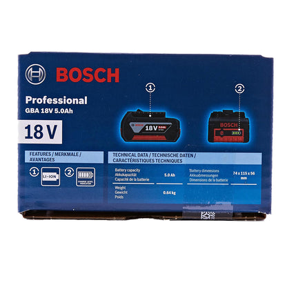 Bosch Professional 18V 5.0Ah Li-ion Battery 2-Pack